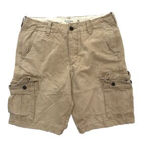 VINTAGE 90's/00's Y2K Abercrombie & Fitch Men's Cargo Shorts Sz 34 Khaki Rugged